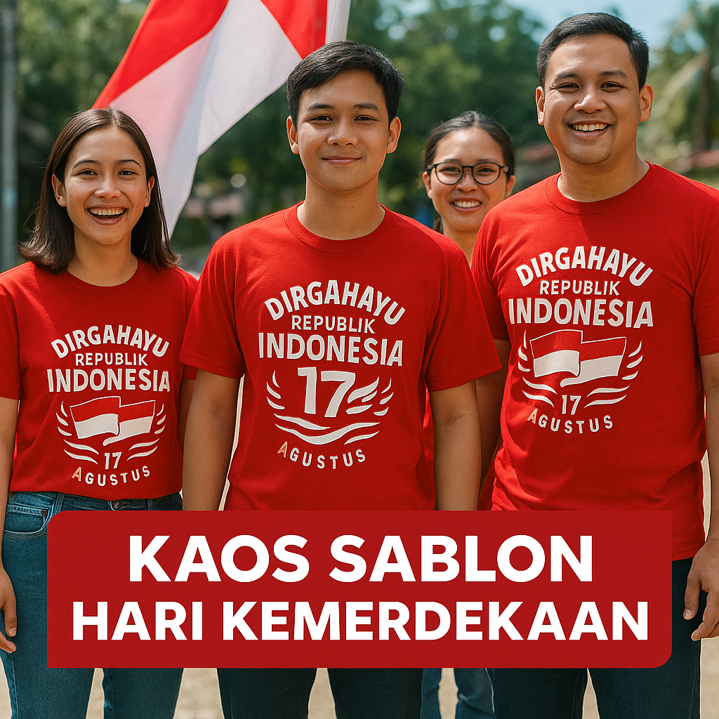 kaos sablon hari kemerdekaan