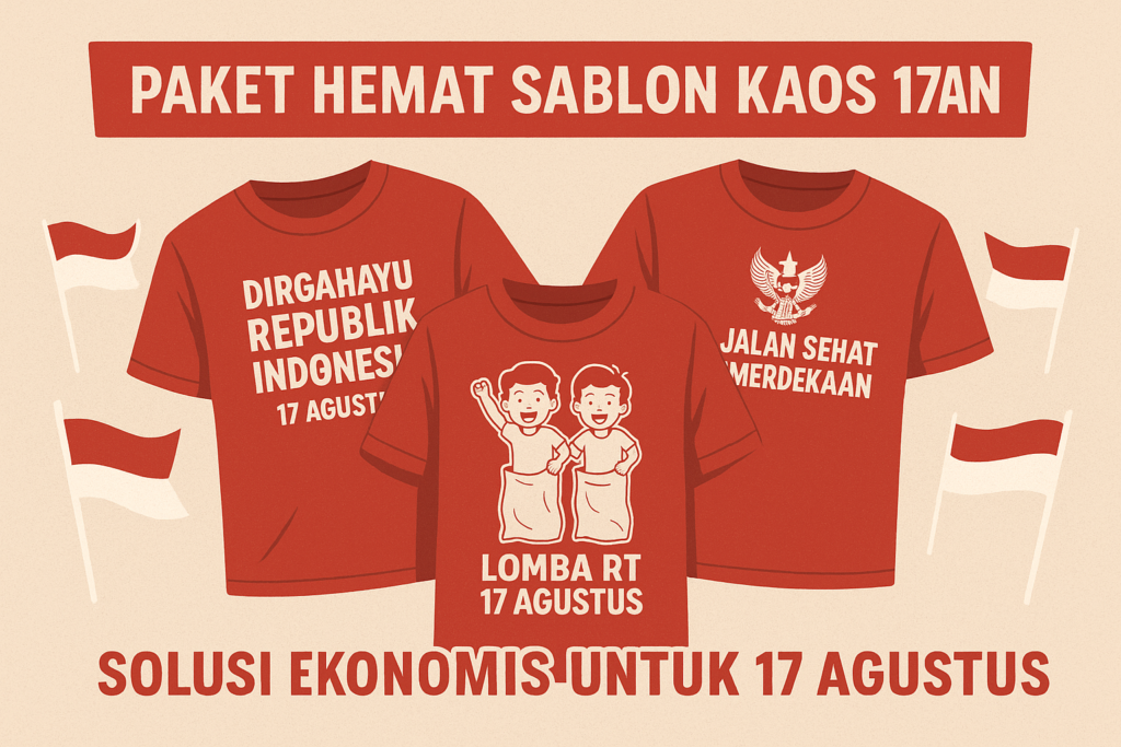 paket hemat sablon kaos 17an