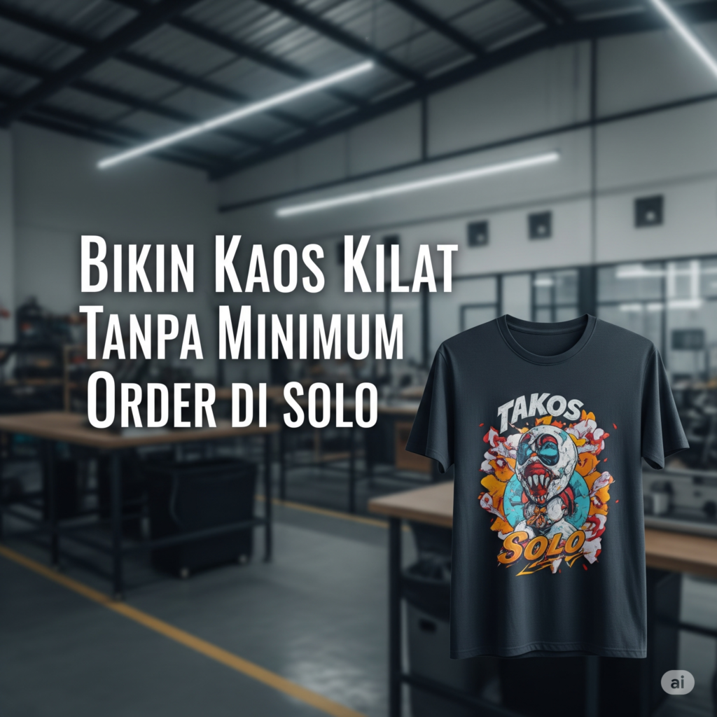 bikin kaos kilat tanpa minimum order di Solo
